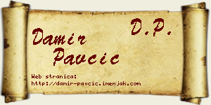 Damir Pavčić vizit kartica